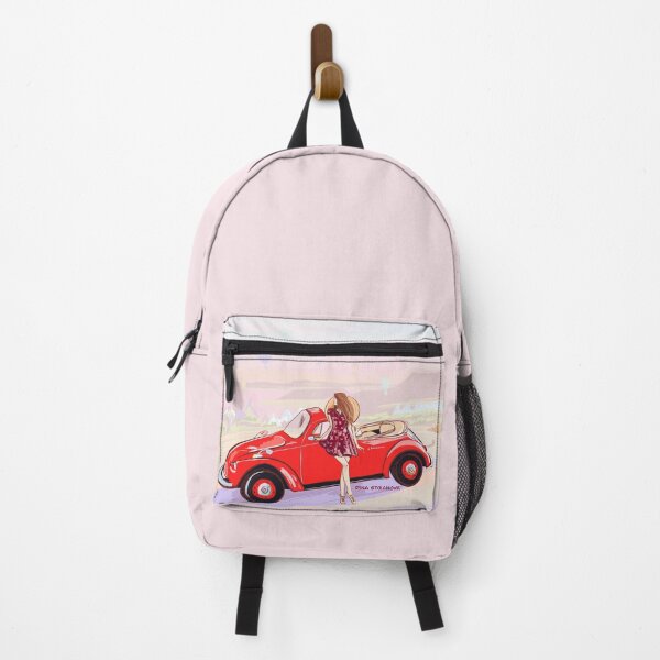 Aperçu de l'œuvre Fille et voiture rouge en Cappadoce créée et vendue par Dina Stoianova.