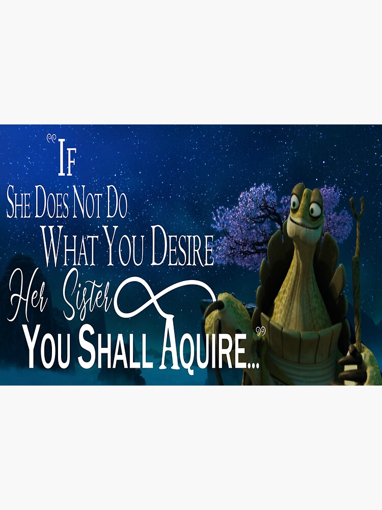 "Kung Fu Panda Master Oogway Quote" Sticker By NibbleMeHard | Redbubble