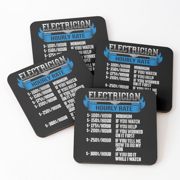 Item preview, Electrician Hourly Rate Funny Electrical Engineer designed and sold by SageTobias.