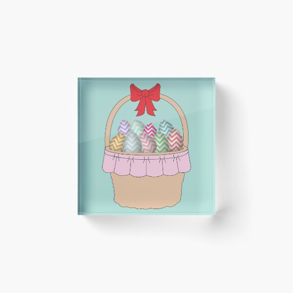 Item preview, Cute Easter Basket & Pastel Easter Eggs designed and sold by idovedesign.