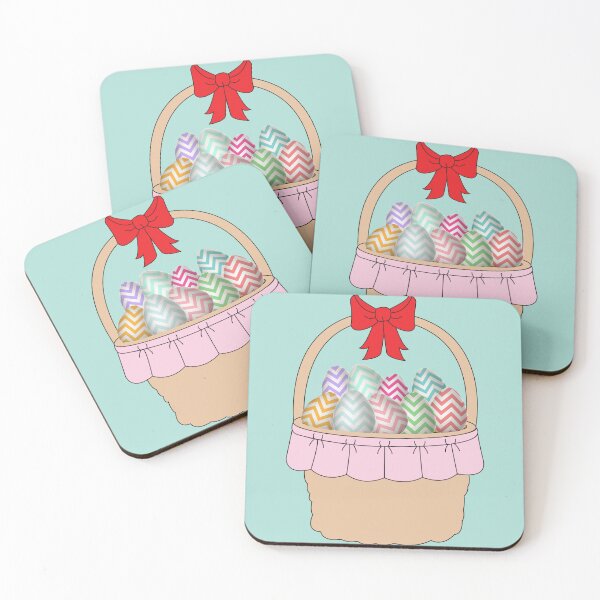 Item preview, Cute Easter Basket & Pastel Easter Eggs designed and sold by idovedesign.