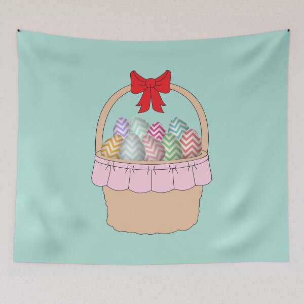 Item preview, Cute Easter Basket & Pastel Easter Eggs designed and sold by idovedesign.