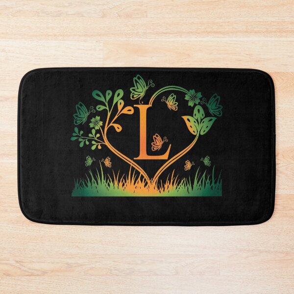 Item preview, Ornamental Letter L, Green And Yellow Butterfly And Rose, Gold Monogram Ornament designed and sold by PROMEN Creativity.