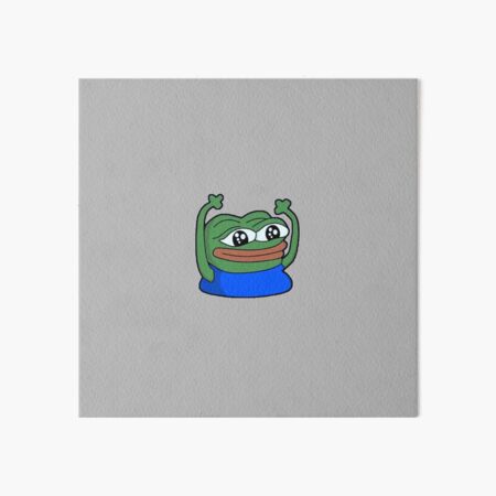 Bored poggers emote - peepo pepega twitch discord frog Art Board