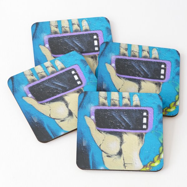 Item preview, Graffiti of a hand holding a mobile phone designed and sold by PicHuang.