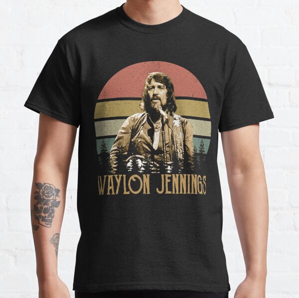 Lover Gifts Lover Vintage Retro Waylon Jennings Gift For Movie Fans Classic T-Shirt