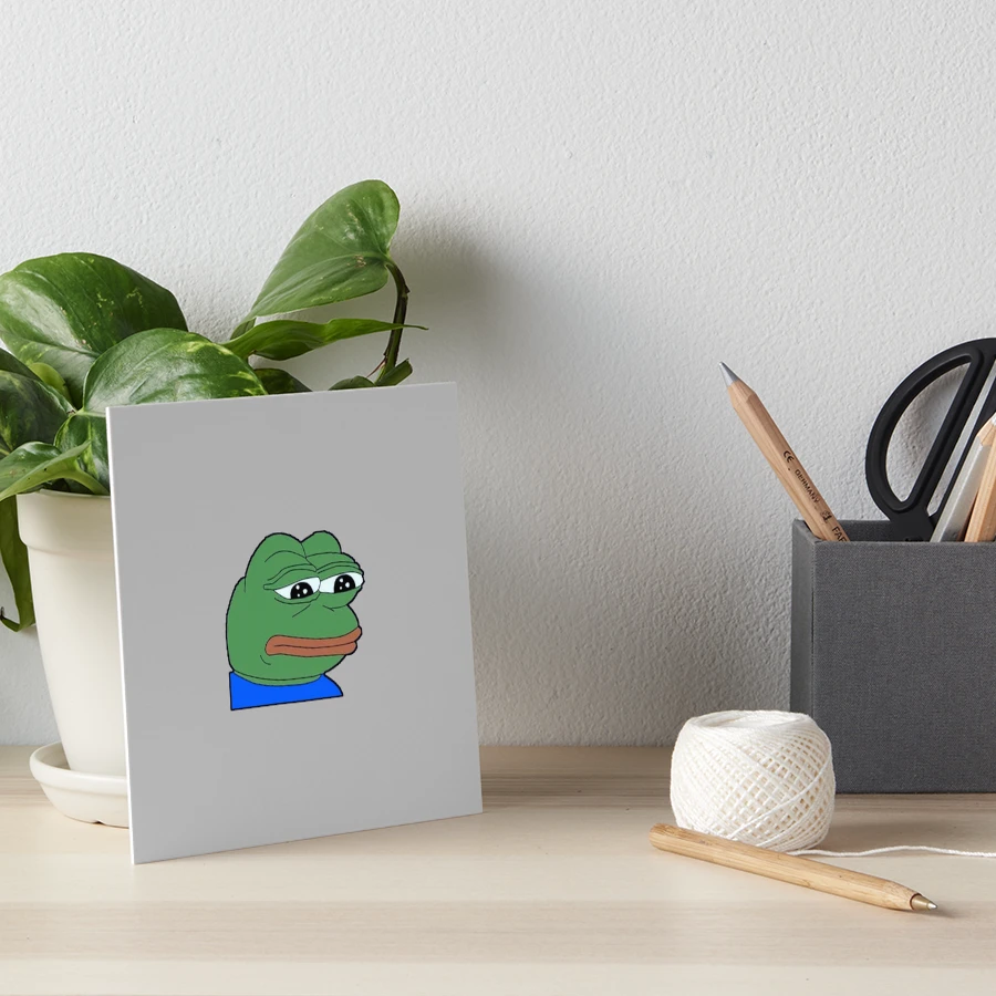 Pepe Meme - Sad Art Board Print