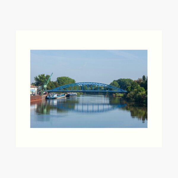 Item preview, Germany; Nienburg; weser Lower Saxony; City; Flow; Bridge; weser bridge; Ship; barge designed and sold by Torsten  Krüger.