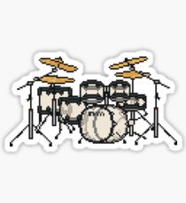 Pixel See Through Drums Sticker