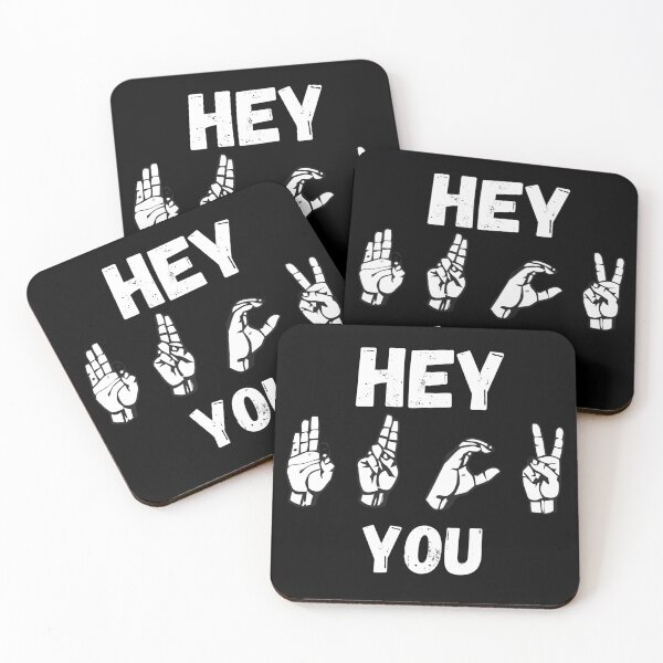 Item preview, Hey you. Funny sign language greeting designed and sold by PlanBesser.