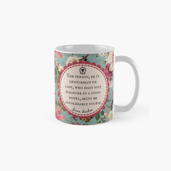 Item preview, Jane Austen, Northanger Abbey, Quote, Intolerably Stupid, Vintage Floral Maximalist designed and sold by CultandObscure.