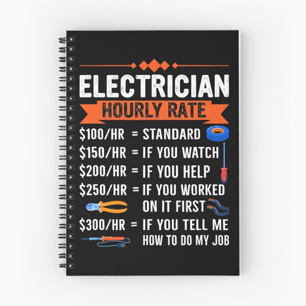 Item preview, Electrician Hourly Rate With Electric Tools Drawings Design designed and sold by SageTobias.