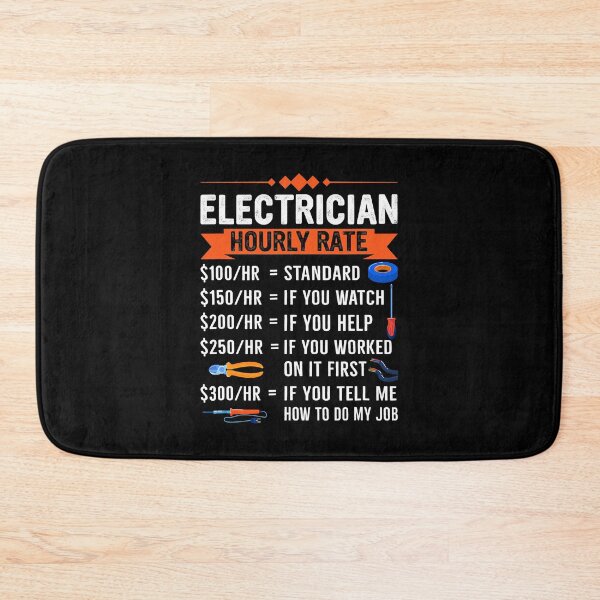 Item preview, Electrician Hourly Rate With Electric Tools Drawings Design designed and sold by SageTobias.