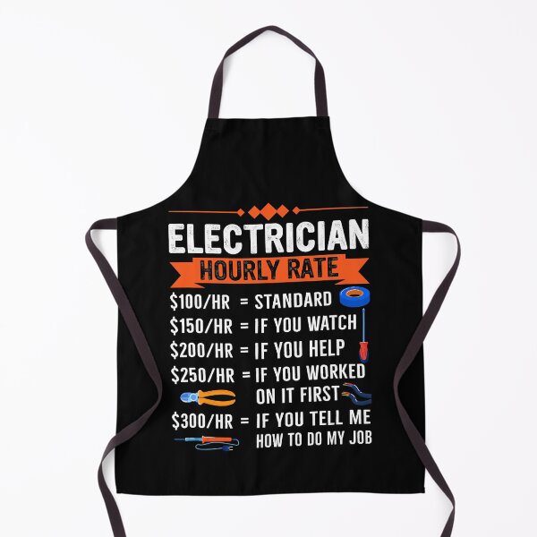 Item preview, Electrician Hourly Rate With Electric Tools Drawings Design designed and sold by SageTobias.