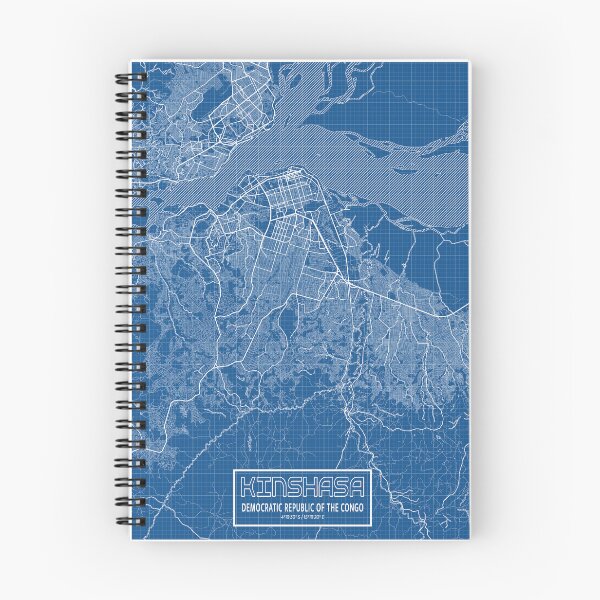 Item preview, Kinshasa City Map of Democratic Republic of the Congo - Blueprint designed and sold by deMAP.