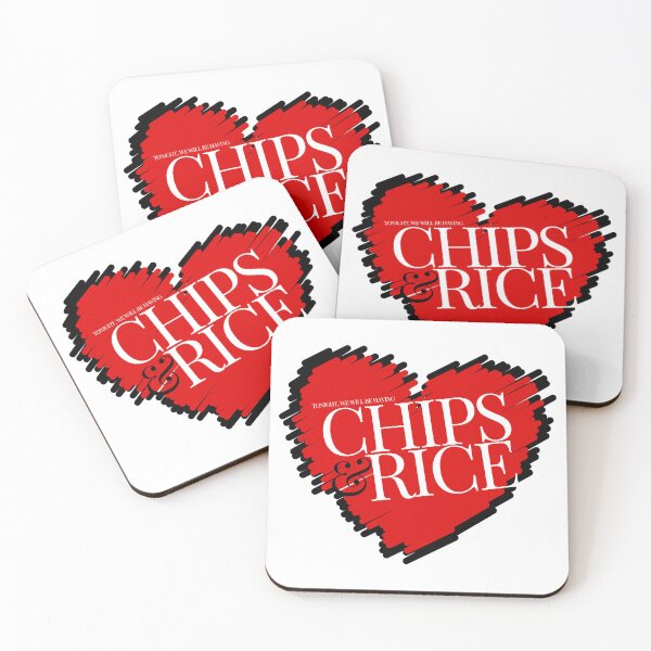 Item preview, Chips and Rice Valentines themed love heart design designed and sold by 133DandC.