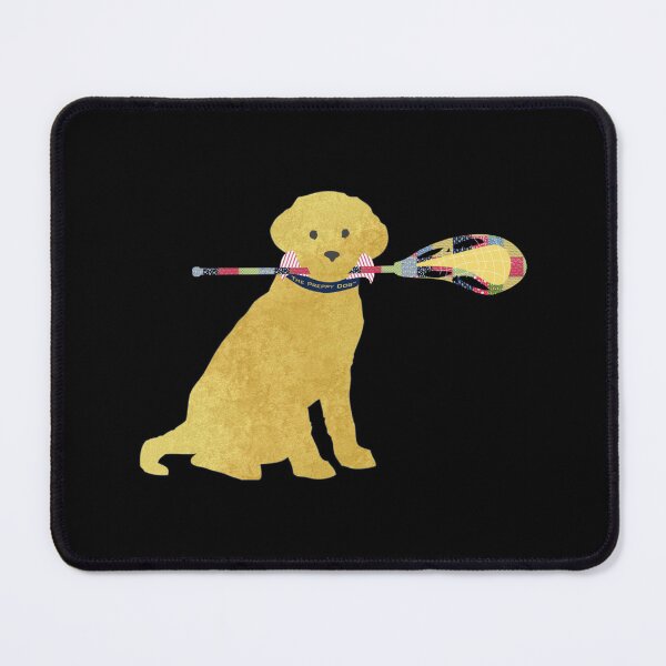 Item preview, Preppy Golden Retriever Lacrosse Dog Sticker designed and sold by mercedesfr47.