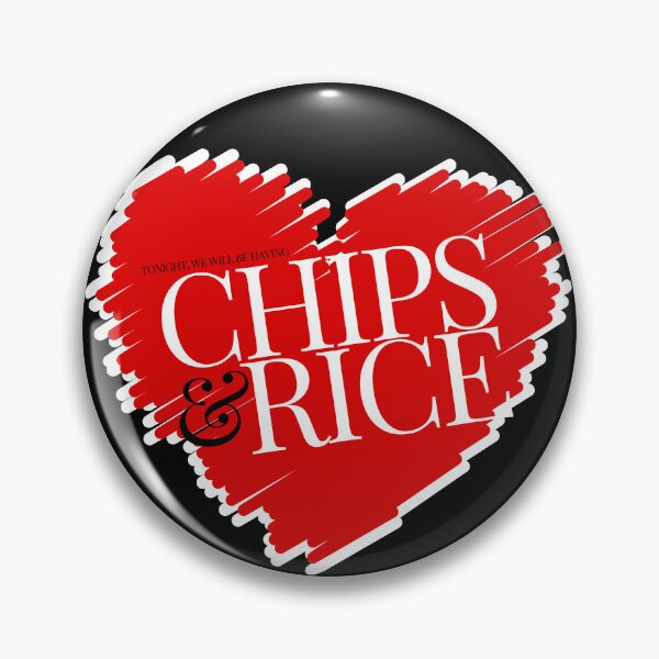 Item preview, Chips and Rice Valentines themed love heart design designed and sold by 133DandC.