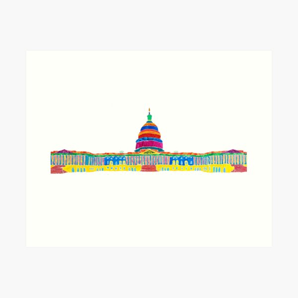 Colorful Capitol Art Print