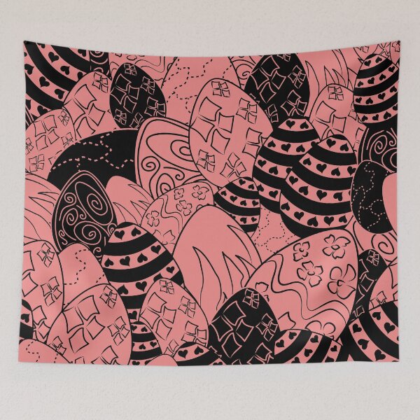Item preview, easter eggs pattern,pink,black designed and sold by cutecrazytshirt.