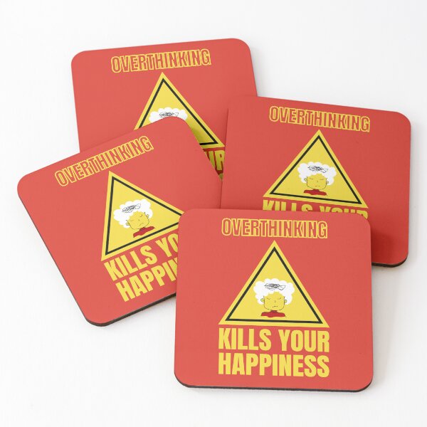 Item preview, Warning Overthinking Kills Your Happiness - Cool Motivational Inspirational Gift designed and sold by mayamay0.