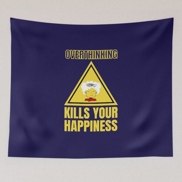 Item preview, Warning Overthinking Kills Your Happiness - Cool Motivational Inspirational Gift designed and sold by mayamay0.