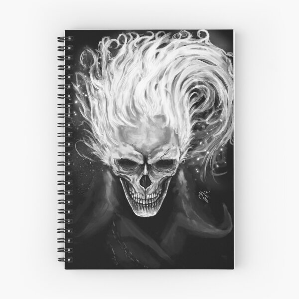 Item preview, flaming skull designed and sold by Efraín Sosa.