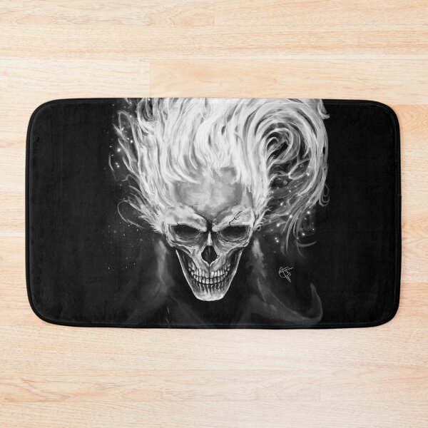 Item preview, flaming skull designed and sold by Efraín Sosa.