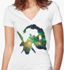 Rayquaza used Dragon Pulse Women's Fitted V-Neck T-Shirt
