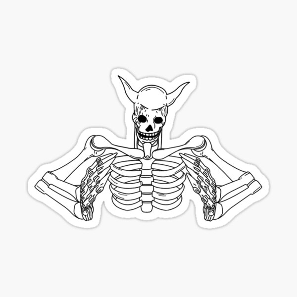 SUSANOO SKELETON (PLAIN, WHITE) Sticker