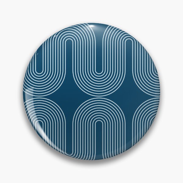 Item preview, Mid Century Modern Geometric 101 in Midnight Blue (Rainbow Abstract) designed and sold by nineFlorals.