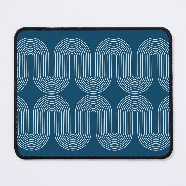 Item preview, Mid Century Modern Geometric 101 in Midnight Blue (Rainbow Abstract) designed and sold by nineFlorals.