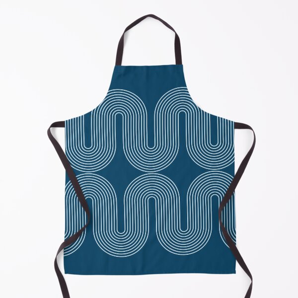 Item preview, Mid Century Modern Geometric 101 in Midnight Blue (Rainbow Abstract) designed and sold by nineFlorals.