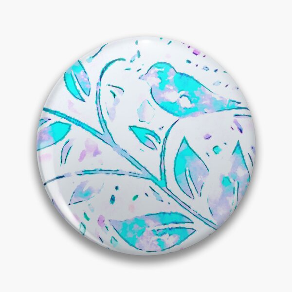 Item preview, Teal, lavender, and white bird  designed and sold by BJG1966.