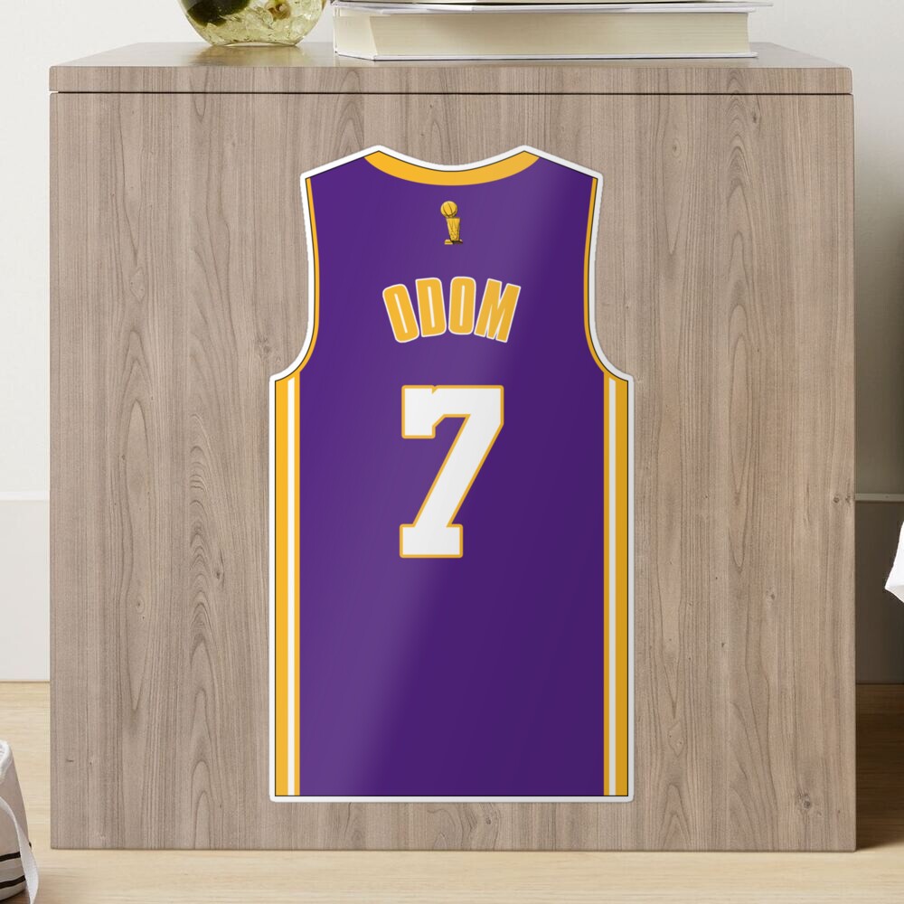 Lamar Odom - Los Angeles Laker Away Purple Sticker Sticker for Sale by On  Target Sports