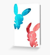 Plusle and Minun used Spark Greeting Card
