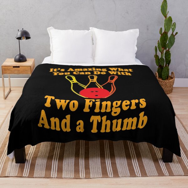Item preview, It's Amazing What You Can Do With Two Fingers And A Thumb For Bowler, Bowling Lover designed and sold by Rebecca-Cruz.