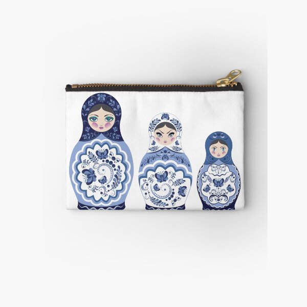 Item preview, Blue matryoshka doll family designed and sold by AnnArtshock.