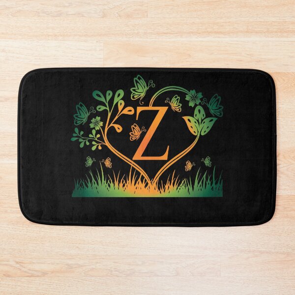 Item preview, Ornamental Letter Z, Green And Yellow Butterfly And Rose, Gold Monogram Ornament designed and sold by PROMEN Creativity.
