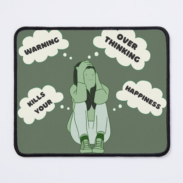 Item preview, Warning Overthinking Kills Your Happiness - Funny - Overthinking Kills Happiness - Overthinker  designed and sold by designerpriti.