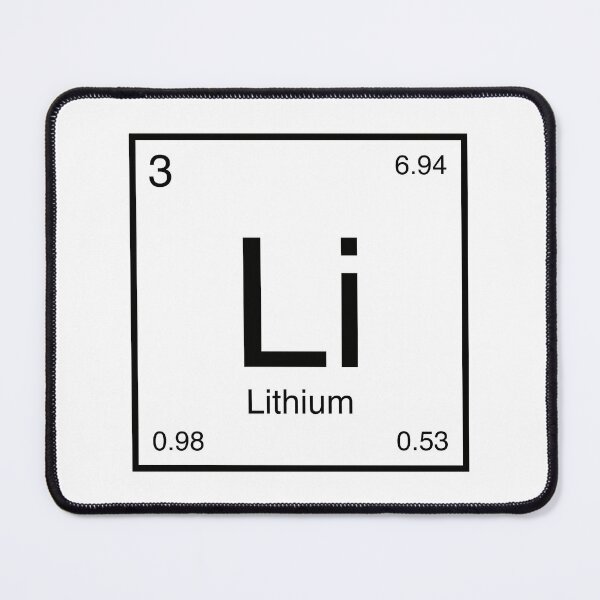 Item preview, Lithium Element (black) designed and sold by AllAboutScience.