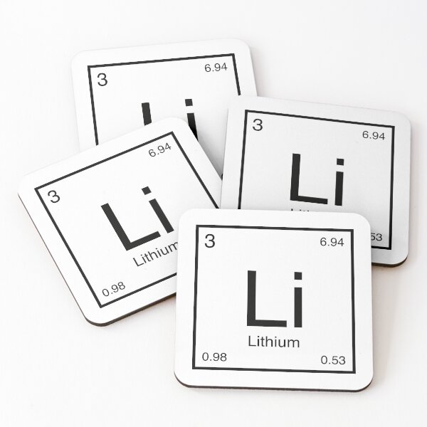 Item preview, Lithium Element (black) designed and sold by AllAboutScience.
