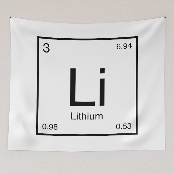 Item preview, Lithium Element (black) designed and sold by AllAboutScience.