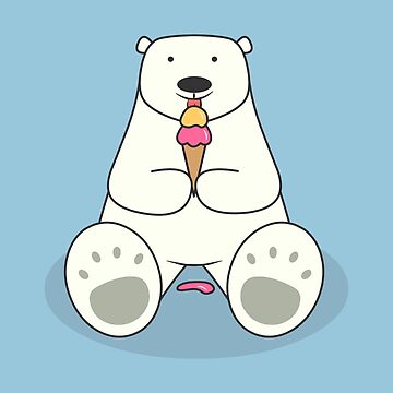 Artwork thumbnail, Ice Cream Lover Polar Bear by cartoonbeing