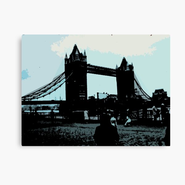 Tourists in front of London Bridge Canvas Print
