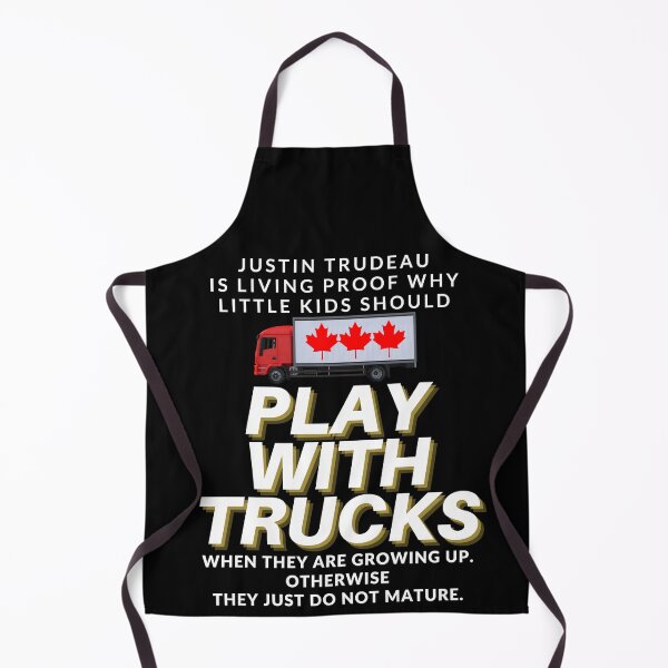 Artikelvorschau, Justin Trudeau ist der lebende Beweis, warum kleine Kinder mit Trucks White Text spielen sollten entworfen und verkauft von TWMBDesigns.