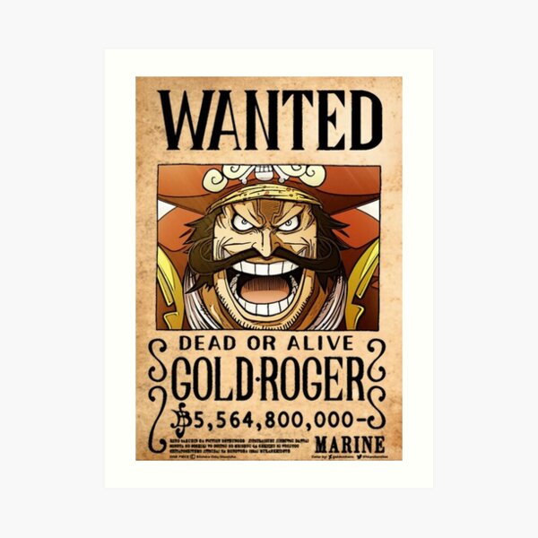 Gold Roger One Piece Wanted Poster | Art Board Print