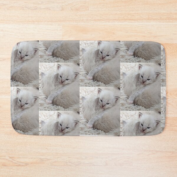 Item preview, Sweet ragdoll kittens kissing and cuddling in bed designed and sold by Fluffycat2020.