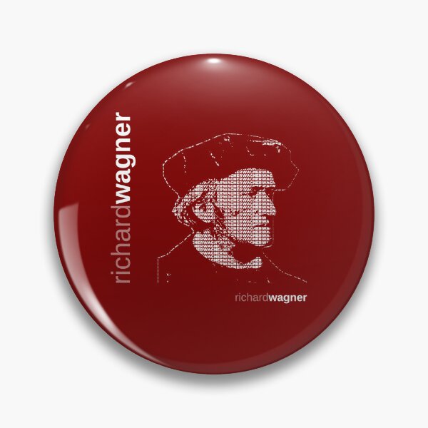 Item preview, Richard Wagner typographic poster (red) designed and sold by CMYKStudio.
