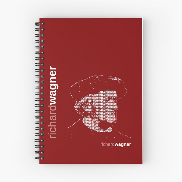 Item preview, Richard Wagner typographic poster (red) designed and sold by CMYKStudio.